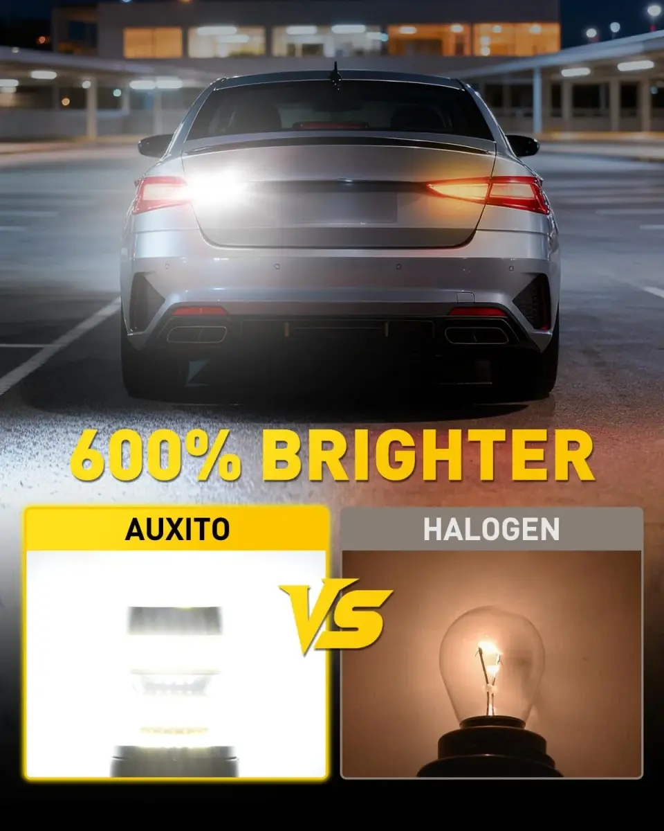 AUXITO 3157 LED White Bulbs (2-Pack) | 6000K Bright Backup Reverse Lights - view 3