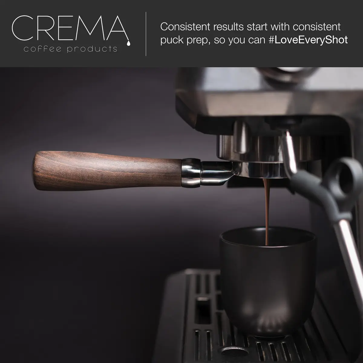 CREMA 53.3mm Coffee Distributor & Tamper | Adjustable Depth Tool | 53.3mm (2.1 inch) | Black - view 5