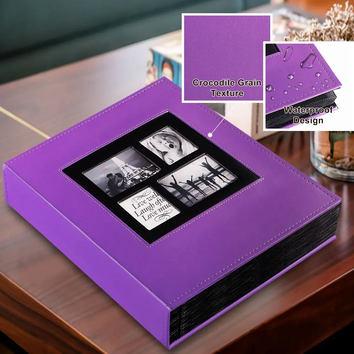 Ywlake Photo Album 4x6 1000 Pockets | Extra Large Capacity Family Wedding Album with Leather Cover - view 3