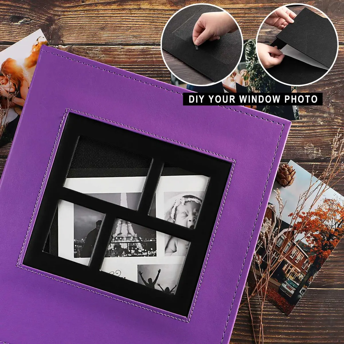 Ywlake Photo Album 4x6 1000 Pockets | Extra Large Capacity Family Wedding Album with Leather Cover - view 4