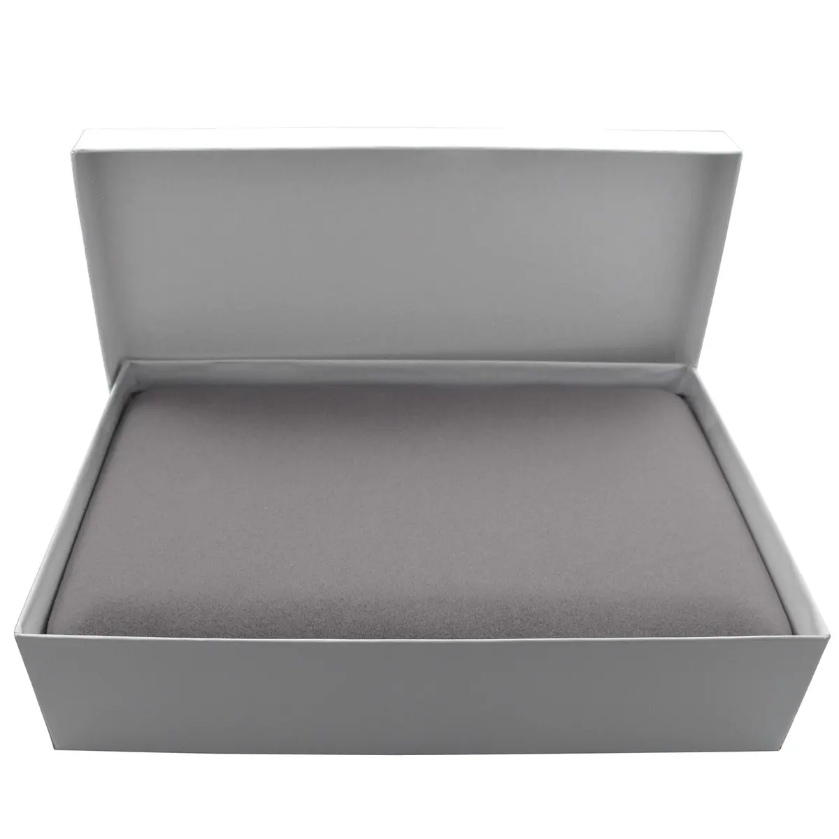 Isaac Kieran Stone Grey Velvet Necklace Gift Box 17.8cm (7 inch) | Travel Storage Display Case - view 3