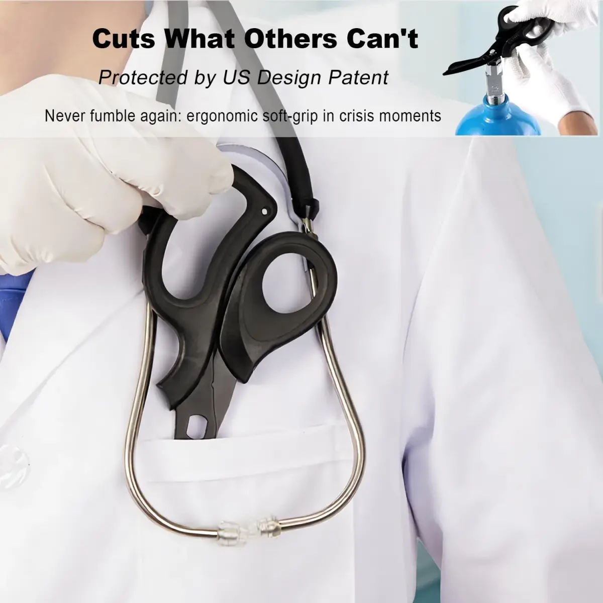 MEUUT 8-Inch Medical Trauma Shears (2-Pack) | Surgical Grade Stainless Steel EMT Scissors for Left & Right Hand - view 5