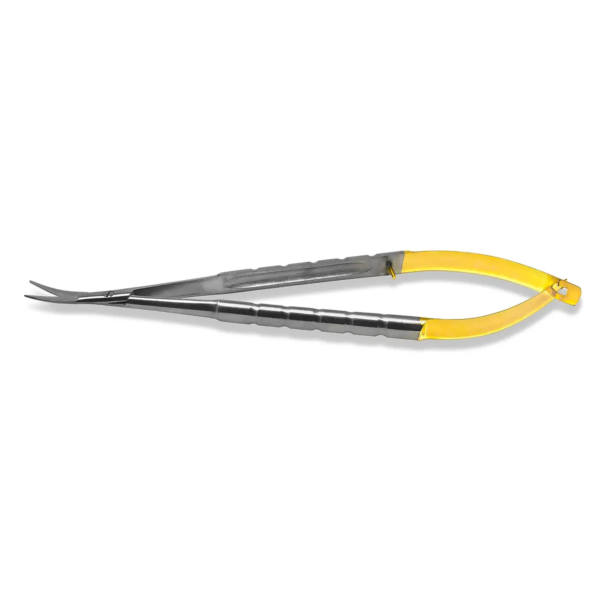 Cynamed TC Castroviejo Micro Scissor with Tungsten Carbide Inserts and Gold Ends - Premium Grade Instrument 13.97 cm (5.5 in.) Curved Blades - view 6