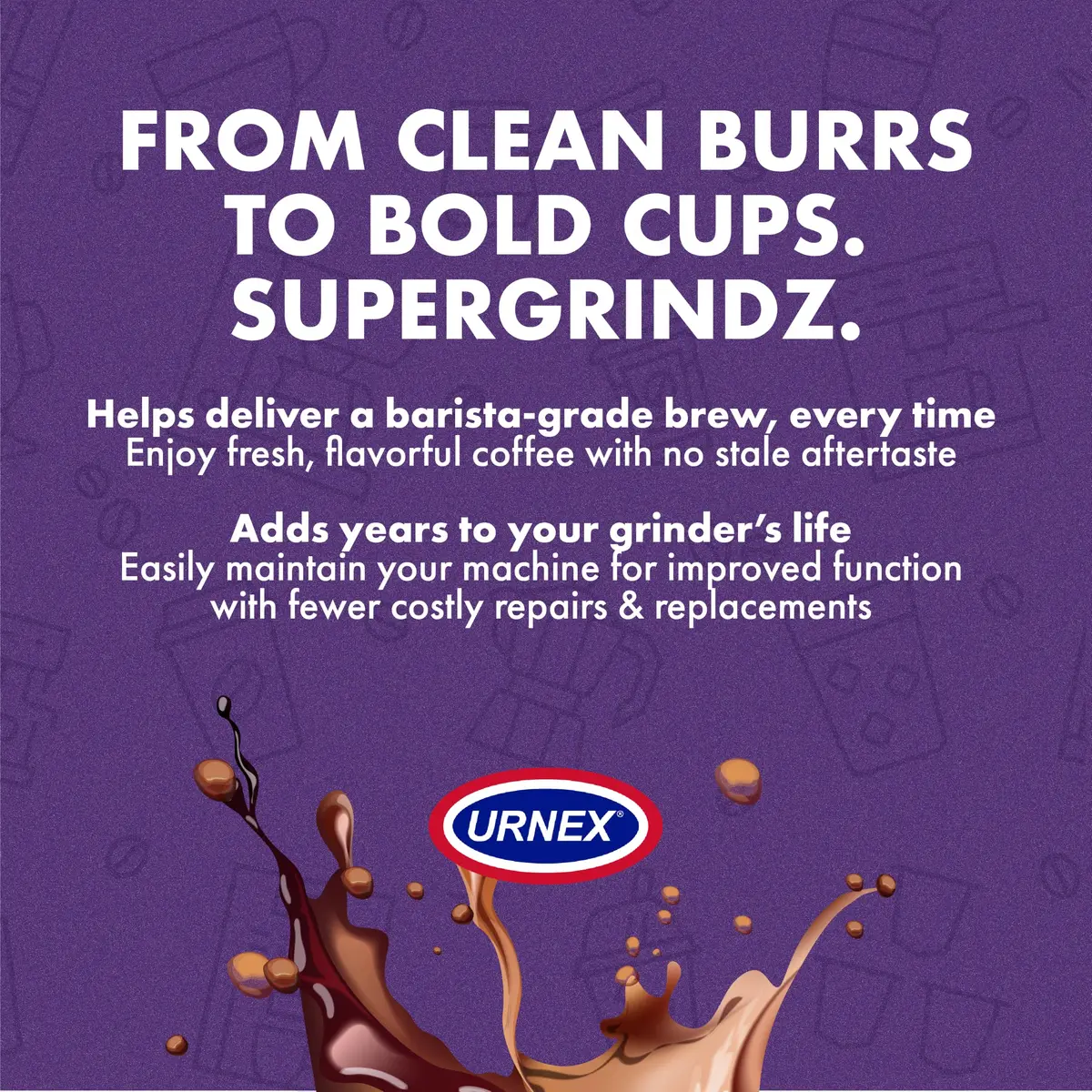 Urnex SuperGrindz Grinder Cleaning Tablets, 11.6 oz Bottle | Food-Safe, Natural Coffee Grinder Cleaner - view 7