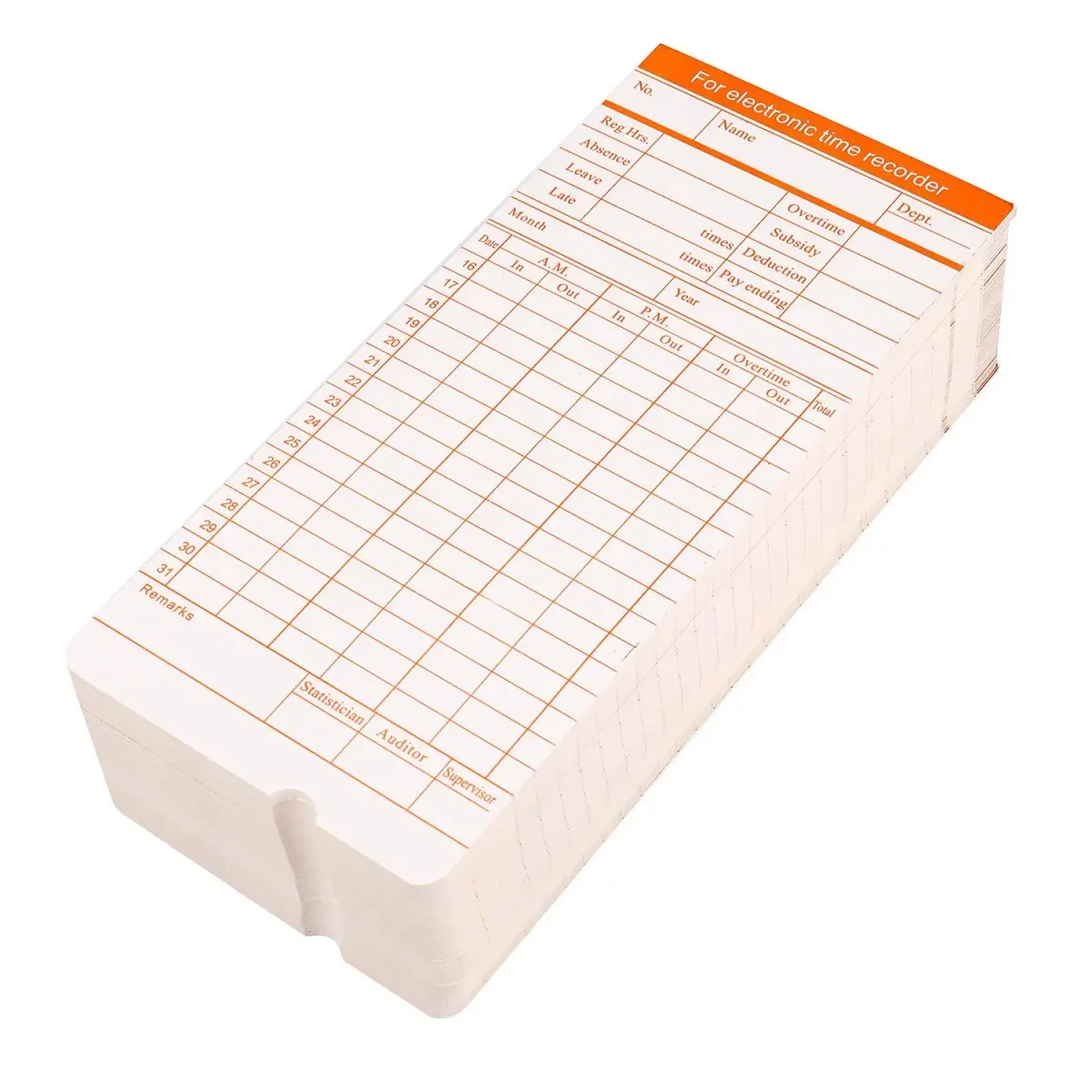 Flexzion Monthly Time Cards 270 Pack | 6 Column Double-Sided Monthly Format - view 4