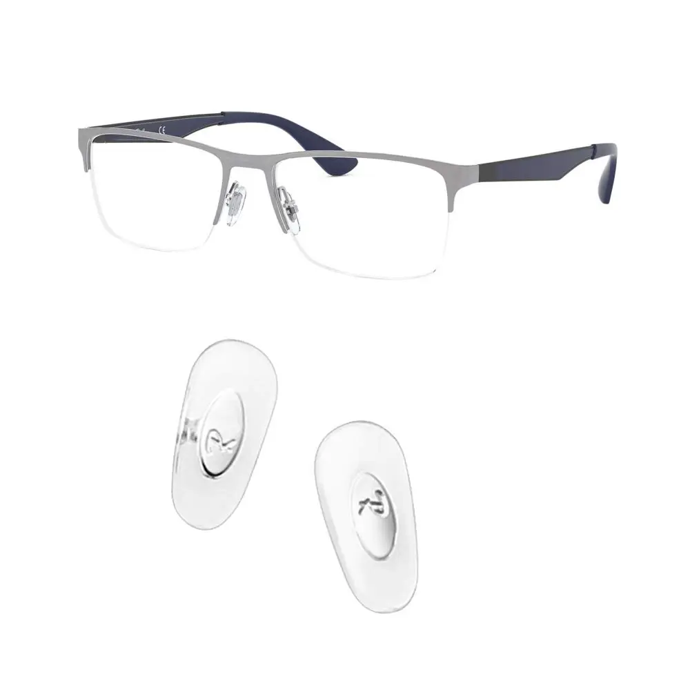 HiCycle2 Replacement Nose Pads for Ray Ban RB6335 RB3549 RB4071 Sunglasses Eyeglasses | Push-In Silicone Fit - main product image