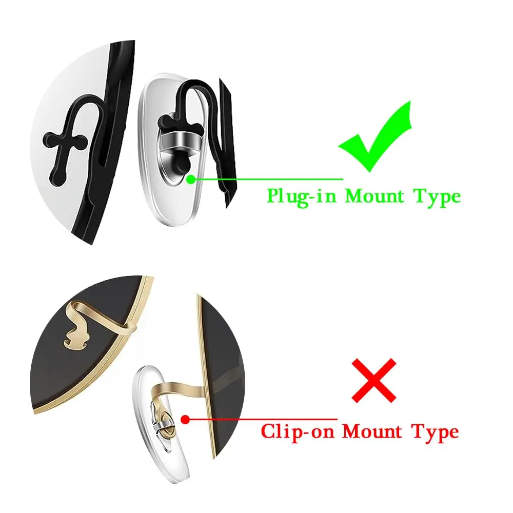 HiCycle2 Replacement Nose Pads for Ray Ban RB6335 RB3549 RB4071 Sunglasses Eyeglasses | Push-In Silicone Fit - view 7