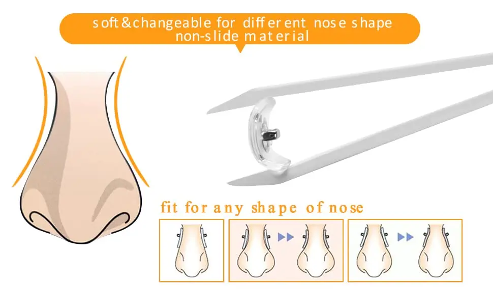 HiCycle2 Replacement Nose Pads for Ray Ban RB6335 RB3549 RB4071 Sunglasses Eyeglasses | Push-In Silicone Fit - view 8
