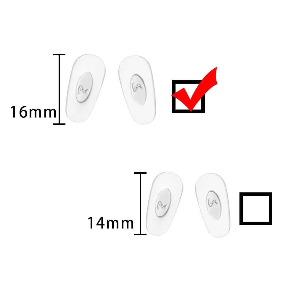 HiCycle2 Replacement Nose Pads for Ray Ban RB6335 RB3549 RB4071 Sunglasses Eyeglasses | Push-In Silicone Fit - view 3