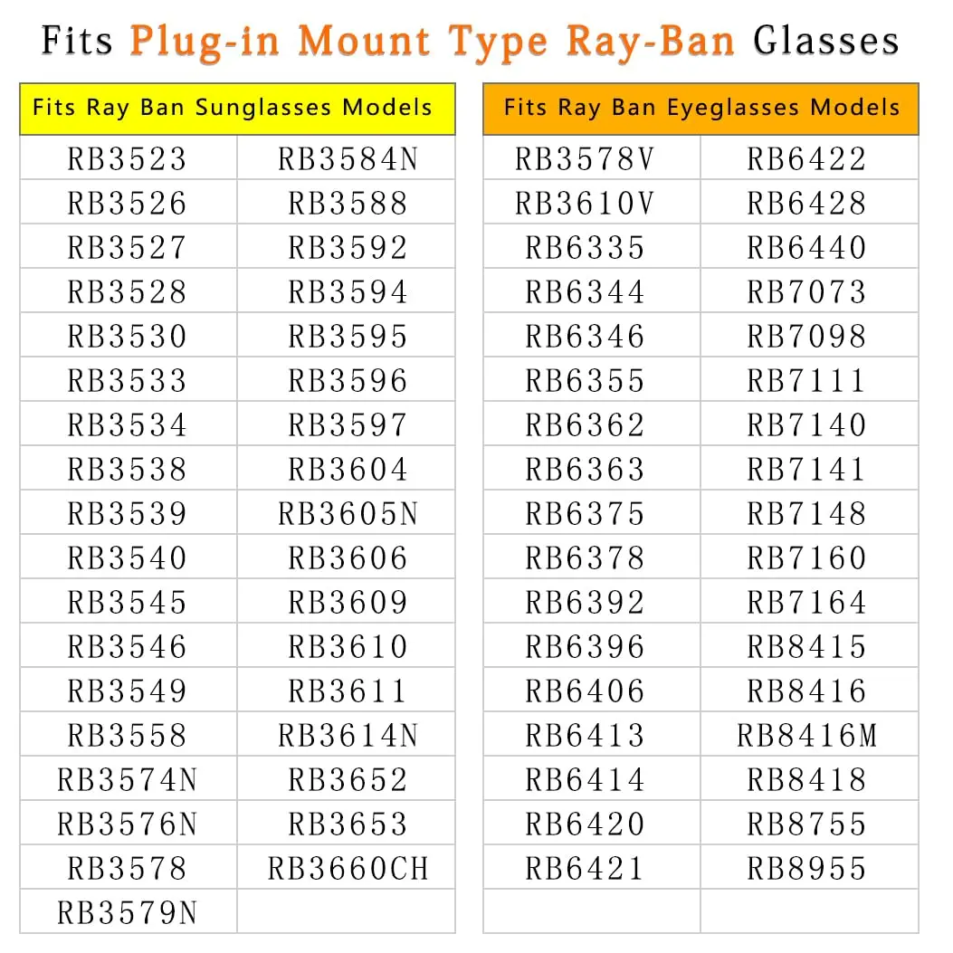 HiCycle2 Replacement Nose Pads for Ray Ban RB6335 RB3549 RB4071 Sunglasses Eyeglasses | Push-In Silicone Fit - view 4