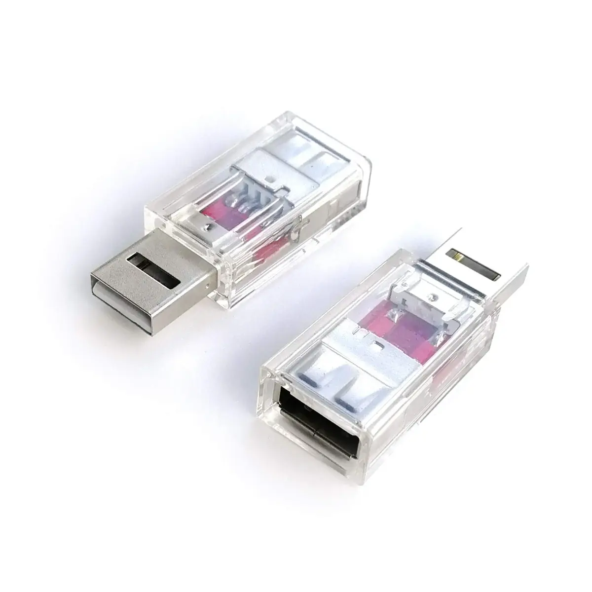 PortaPow USB Data Blocker - Protect Against Juice Jacking (Transparent, 2-Pack) | Blocks Data Transfer for Secure Charging - view 2