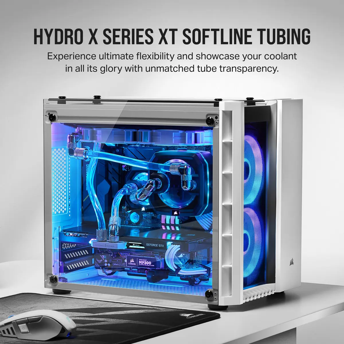 Corsair Hydro X Series Xt Softline 10/13mm Clear Tubing | Durable, UV-Resistant PVC (3/8In/ 1/2In) ID/OD - view 2