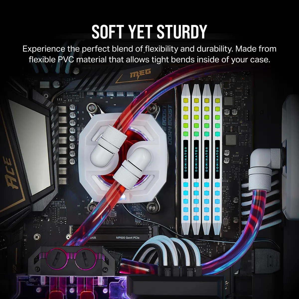 Corsair Hydro X Series Xt Softline 10/13mm Clear Tubing | Durable, UV-Resistant PVC (3/8In/ 1/2In) ID/OD - view 3