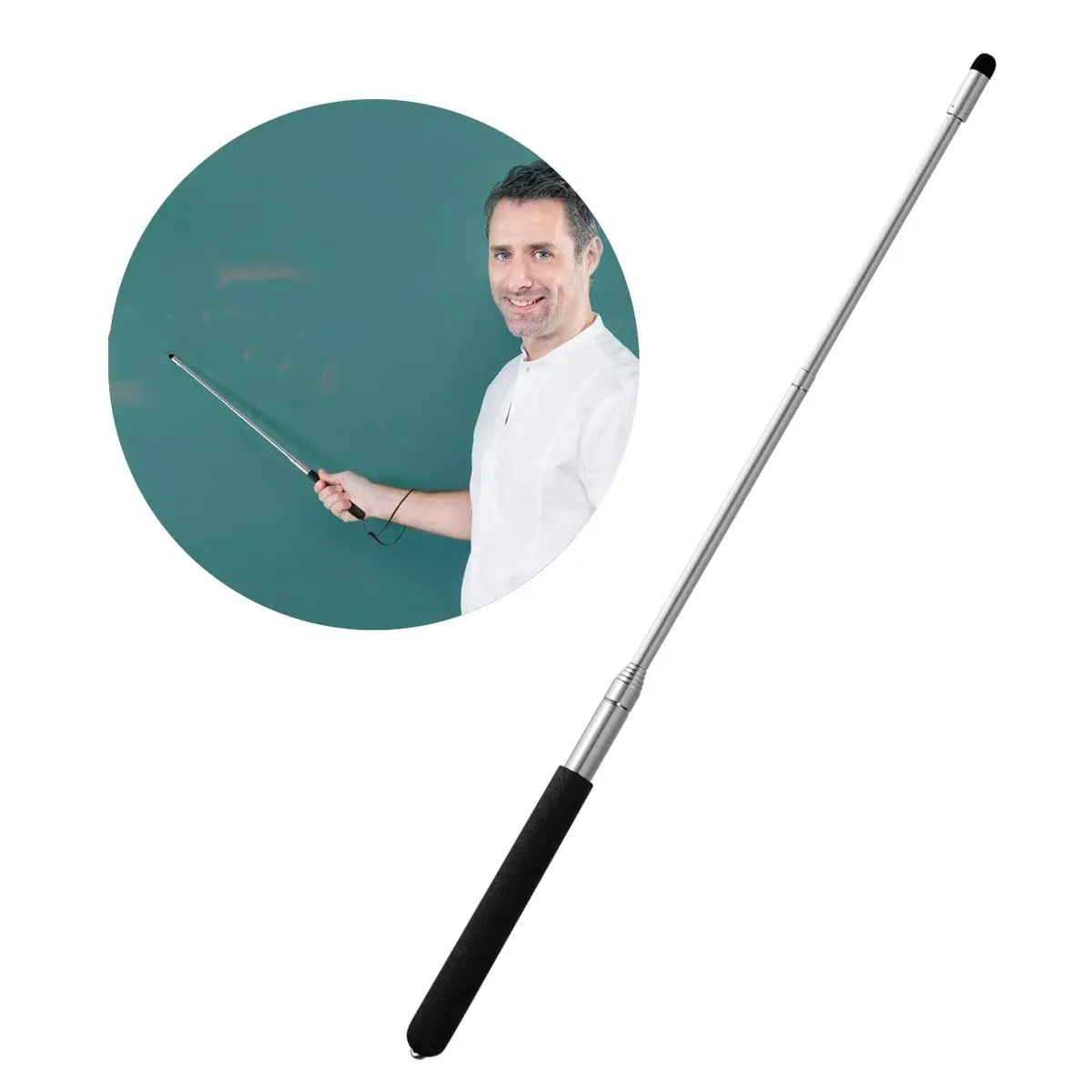 Kesoto Extendable & Retractable Teacher Pointer Stick for Classroom | 100 cm (39.3 inches) - main product image