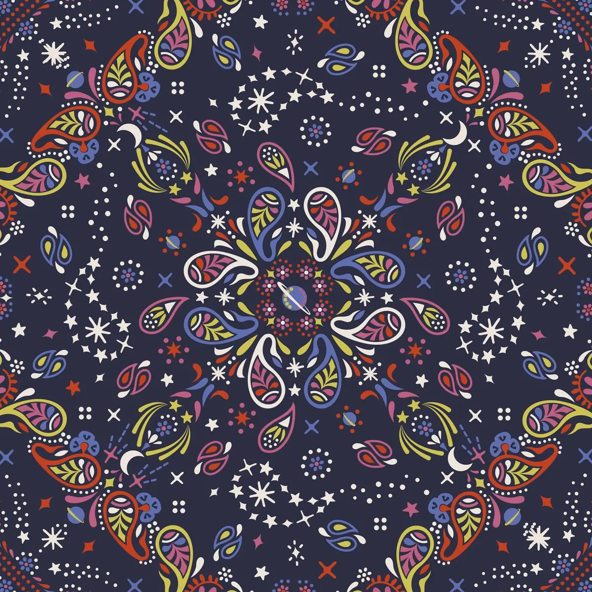 Vera Bradley Premium Cotton Lunch Bag Starry Paisley | Stylish, Insulated, Reusable - view 4