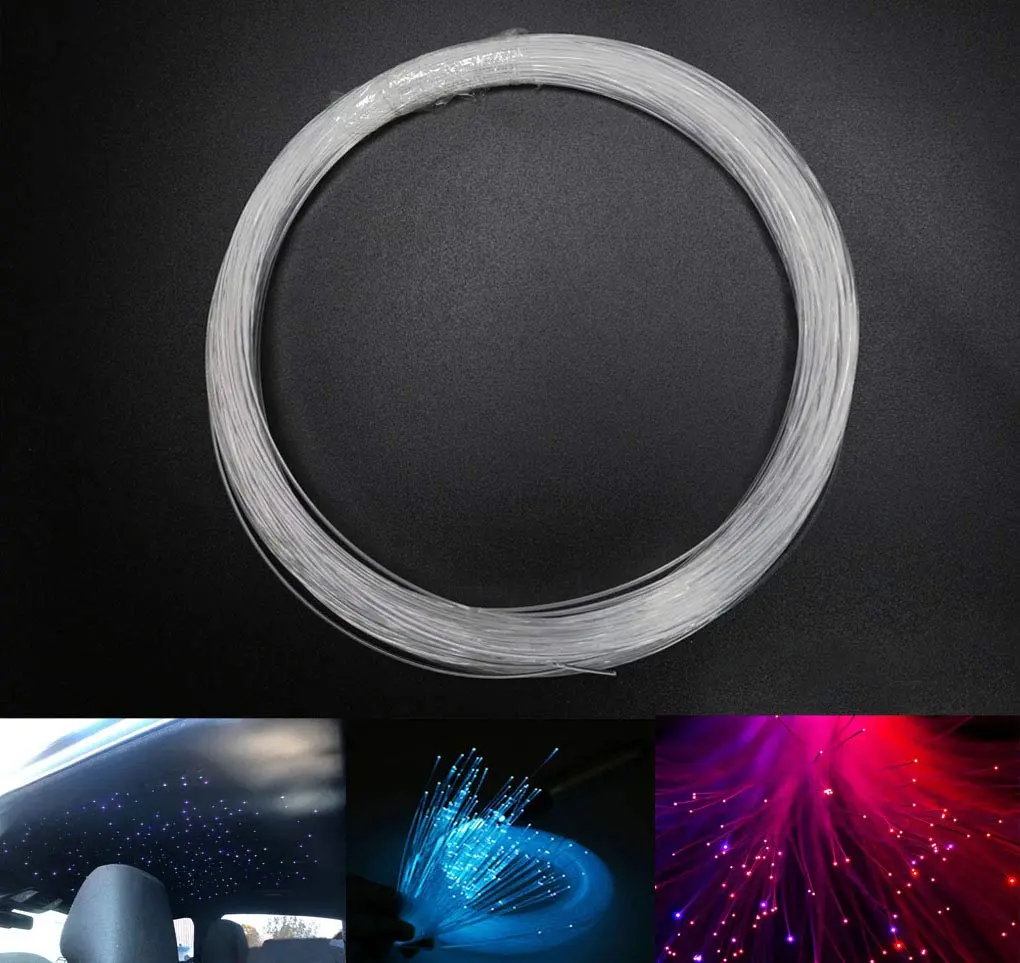AZIMOM PMMA Plastic End Glow Fiber Optic Cable 1mm (0.04in) 50m (164ft) | Flexible Night Lighting for Sky Ceilings - main product image