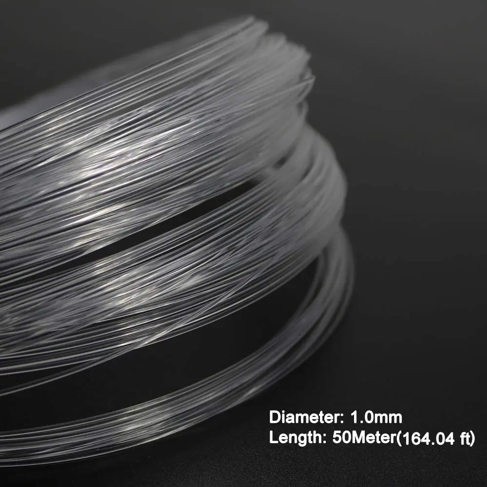 AZIMOM PMMA Plastic End Glow Fiber Optic Cable 1mm (0.04in) 50m (164ft) | Flexible Night Lighting for Sky Ceilings - view 6