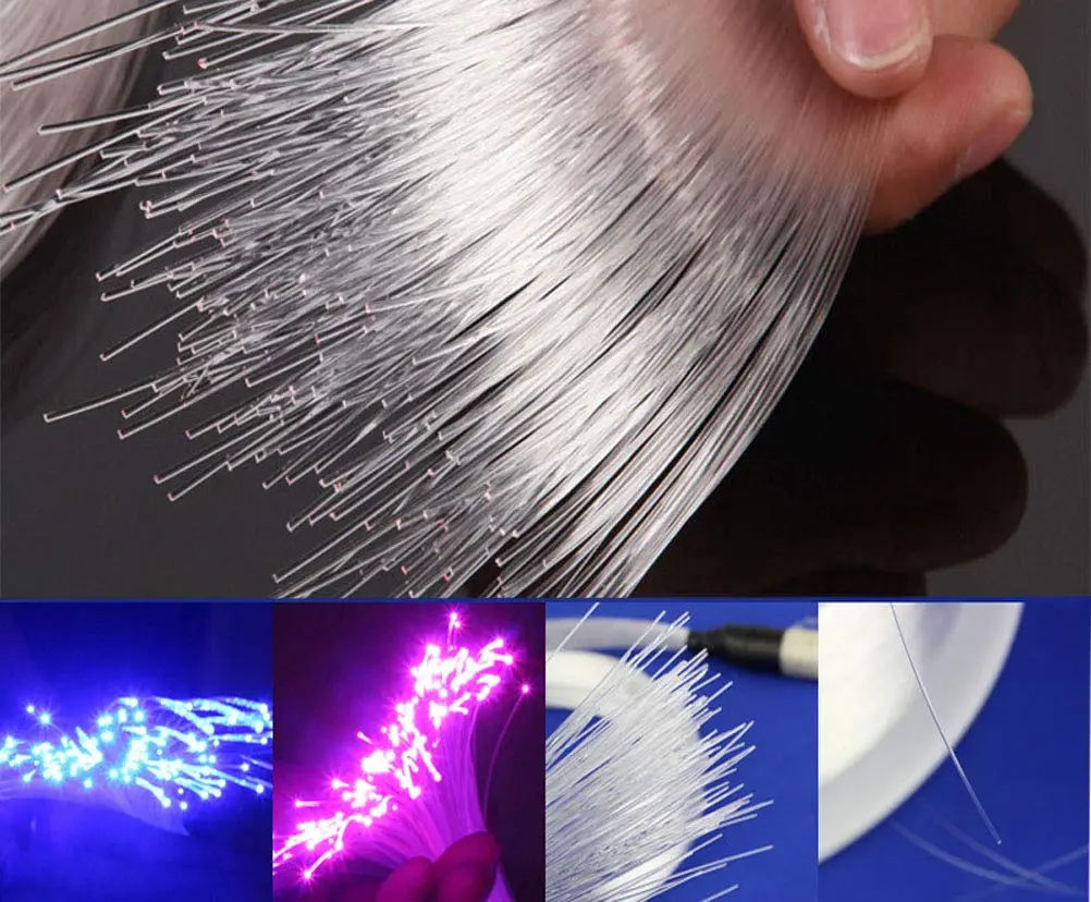 AZIMOM PMMA Plastic End Glow Fiber Optic Cable 1mm (0.04in) 50m (164ft) | Flexible Night Lighting for Sky Ceilings - view 2