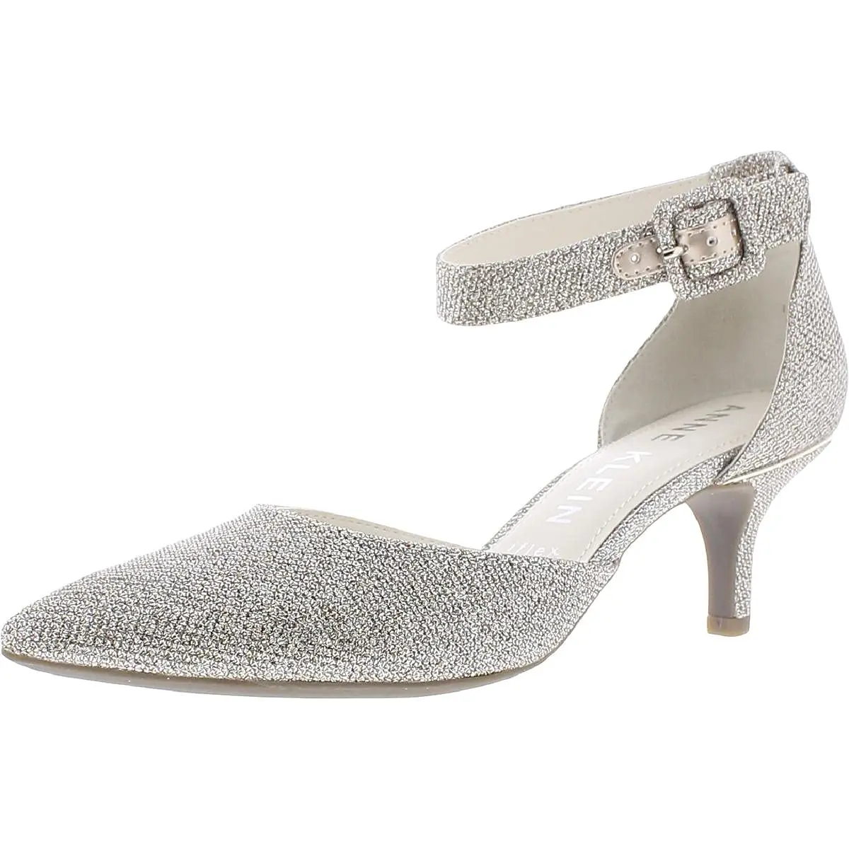 Anne Klein Womens Able Slip-On Flats - Comfortable Classic Dress Shoes for Office, Work & Formal Events, Platinum, 7.5 - main product image