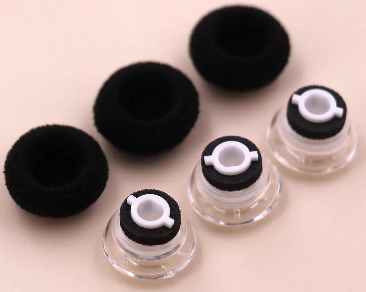 IiEXCEL Clear Silicone Eartip Kit for Plantronics Voyager Legend & 5200 Headsets, Small Size (3 Pairs) - main product image