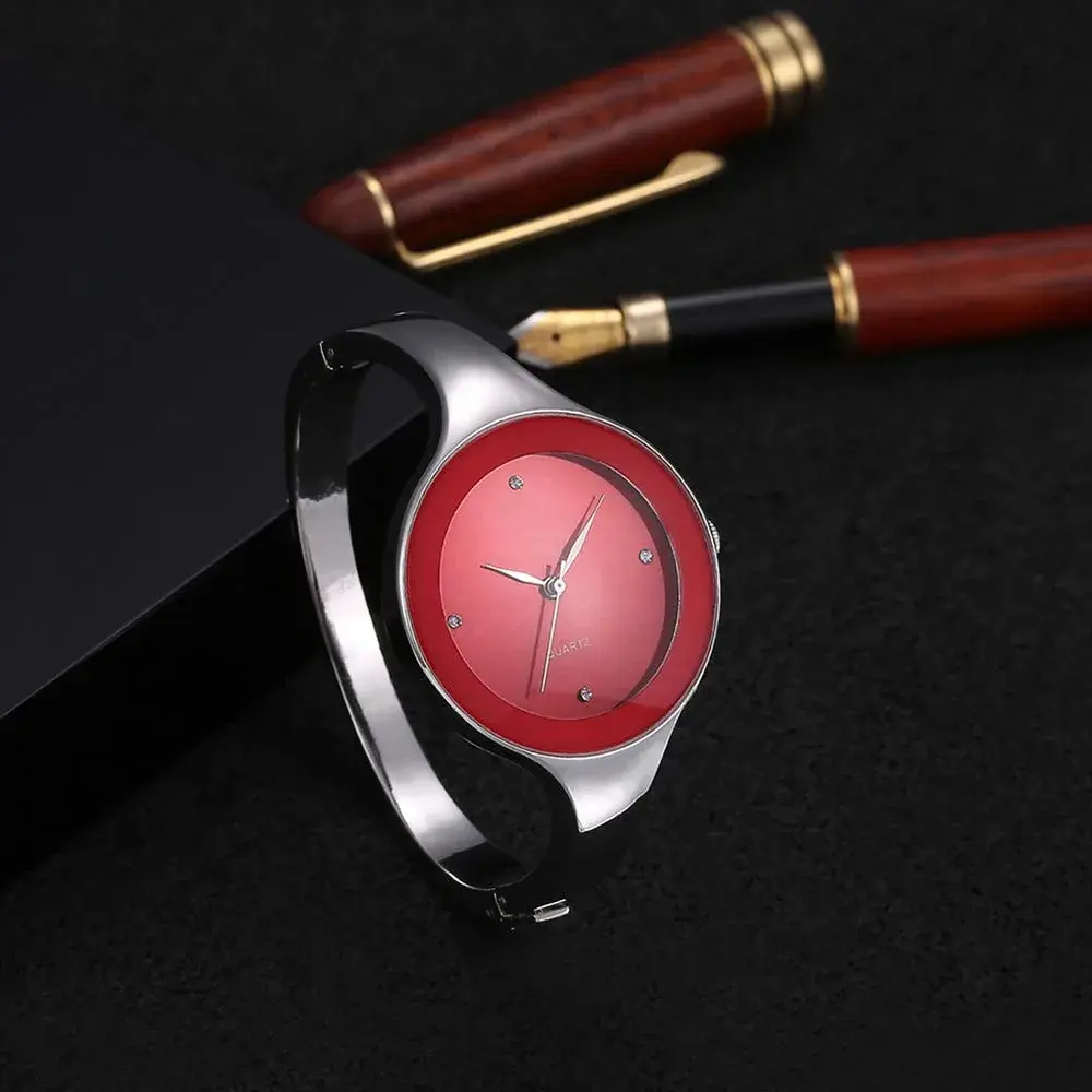 Weicam Women's Analog Quartz Watch with Red Dial & Crystal Embellishments | 40mm Case, 3ATM Water-Resistant - view 4