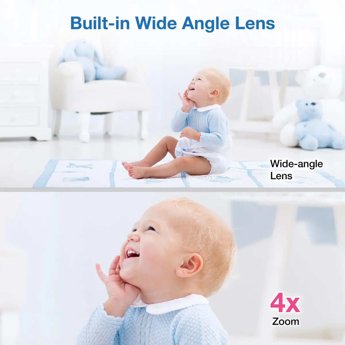 VTech VM901 Smart WiFi Baby Monitor with 5" Screen & 1080p Camera | Pan-Tilt-Zoom, Night Vision, Two-Way Talk - view 8
