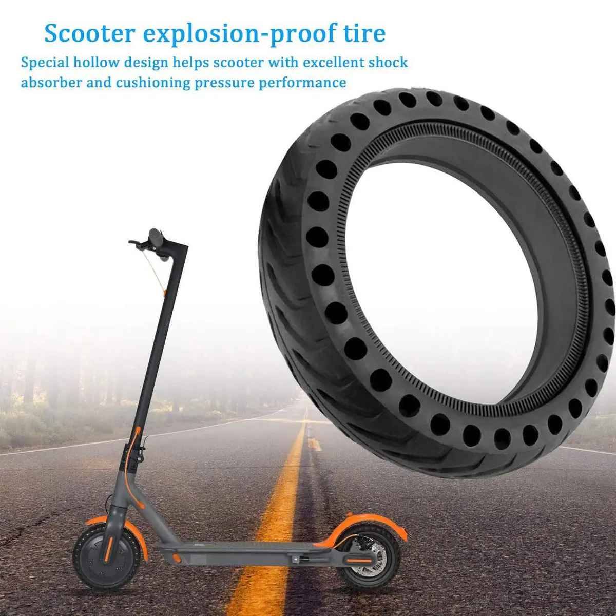 Together-life Solid Tires for Xiaomi M365 & GXL V2 8.5 Inch | Puncture-Proof, Shock-Absorbing - view 5