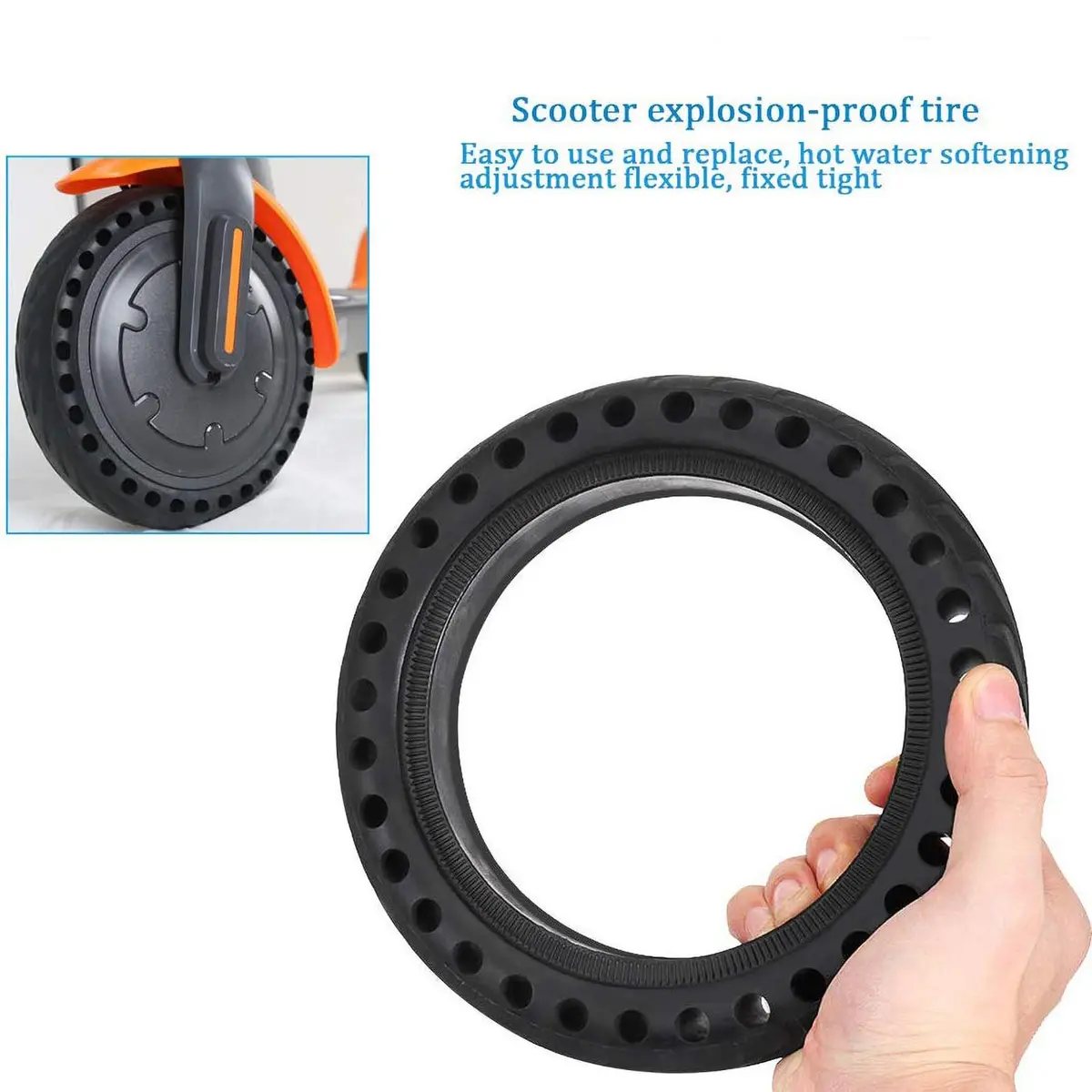 Together-life Solid Tires for Xiaomi M365 & GXL V2 8.5 Inch | Puncture-Proof, Shock-Absorbing - view 2