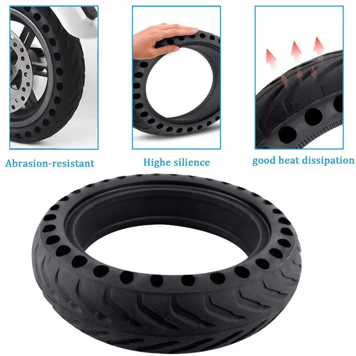 Together-life Solid Tires for Xiaomi M365 & GXL V2 8.5 Inch | Puncture-Proof, Shock-Absorbing - view 3