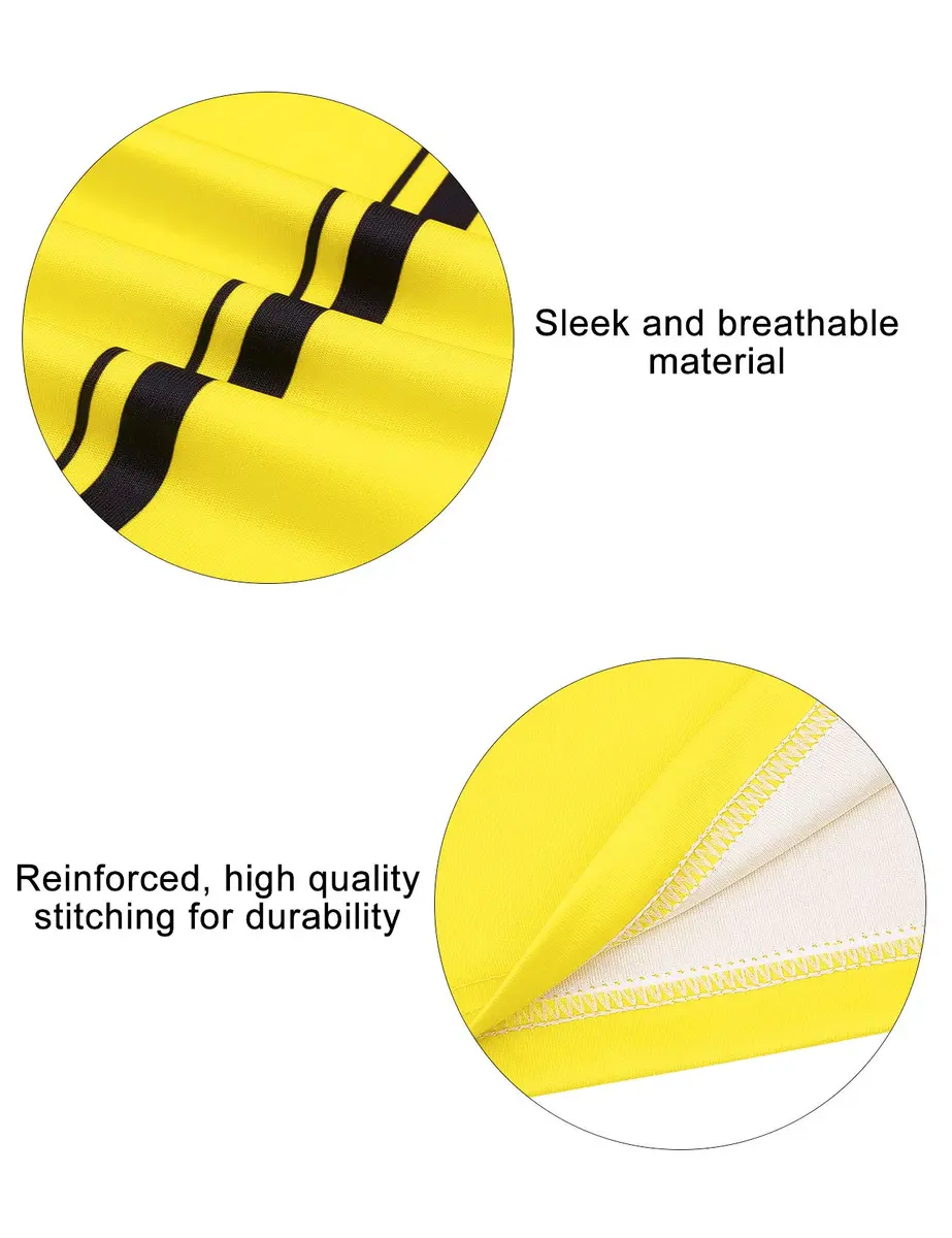 FitsT4 Sports Pro Soccer Referee Jersey Short Sleeve Ref Shirts Yellow XX-Large | Breathable Polyester for Referees - view 6