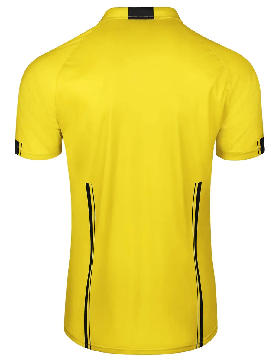 FitsT4 Sports Pro Soccer Referee Jersey Short Sleeve Ref Shirts Yellow XX-Large | Breathable Polyester for Referees - view 2