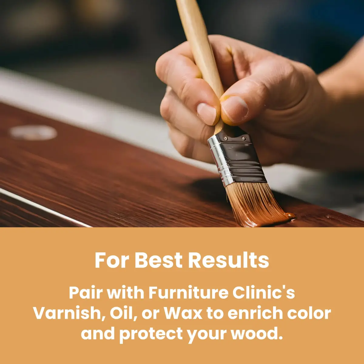 Furniture Clinic White Ash Wood Stain 500ml (17 Fl Oz) | Water Based, Fast Drying, Low Odor - view 9