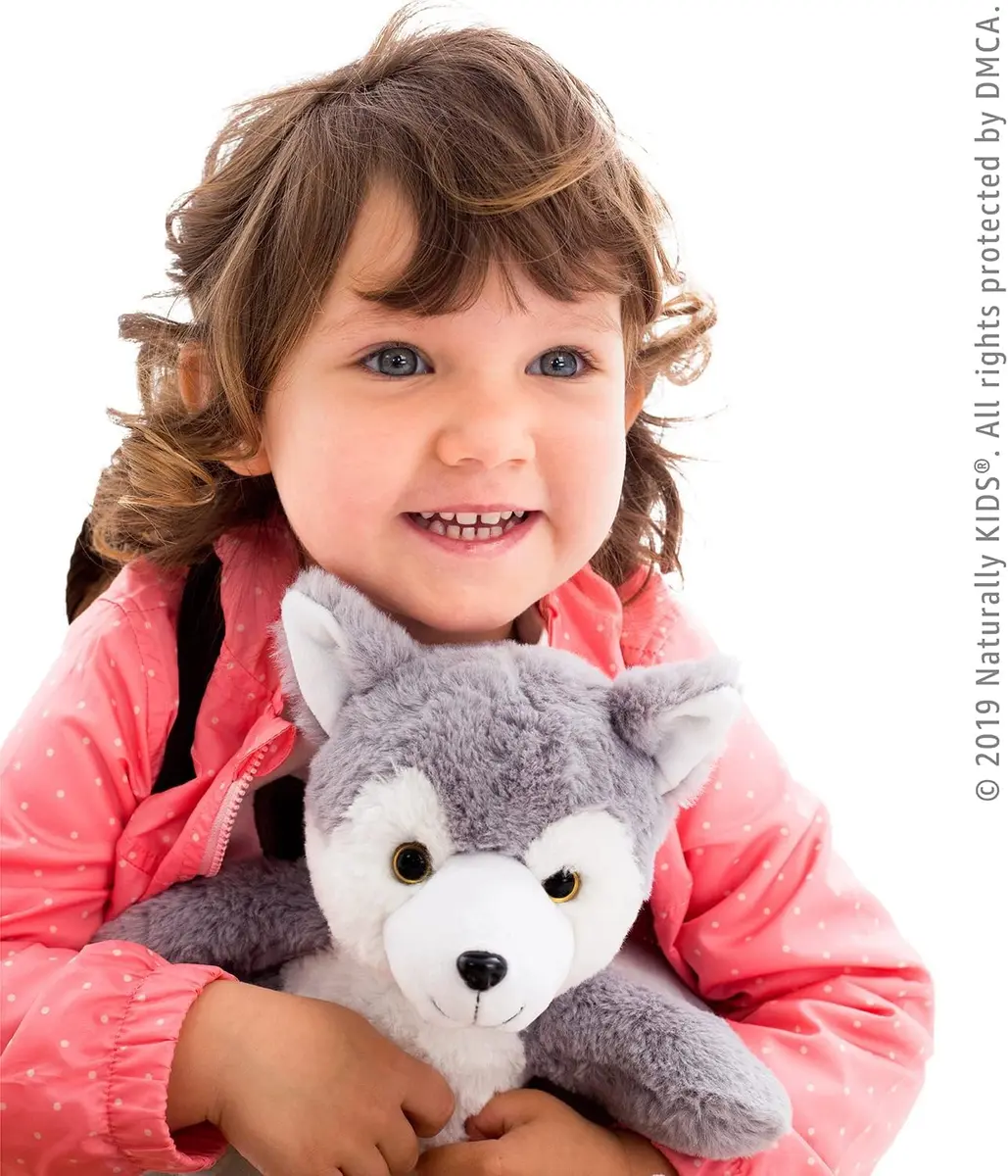 Naturally KIDS Toddler Backpack with Plush Wolf Toy | Adjustable Denim Design for Kids 2-5 - view 8