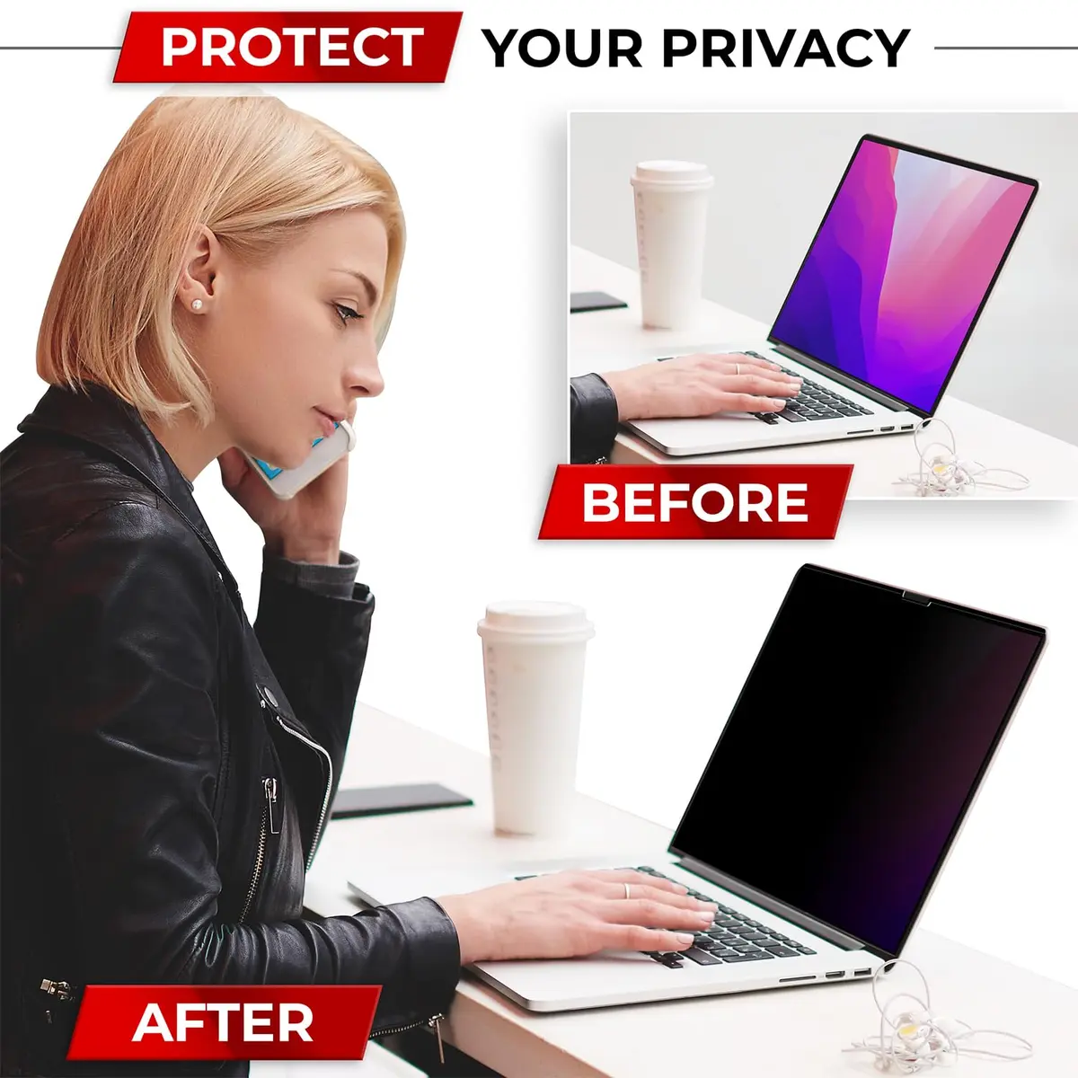 SightPro Magnetic Privacy Screen for MacBook Pro 13 Inch (2016-2022, M1, M2) | Patented Removable Laptop Privacy Filter Shield - view 6