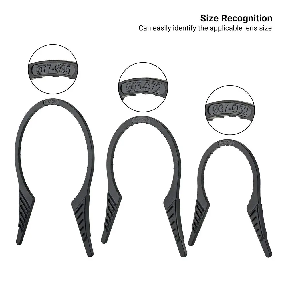 JJC 3-Pack Camera Lens Filter Wrench Kit for 37mm-95mm Threads | Multi-Coated UV ND CPL Filter Removal Tool Set - view 3