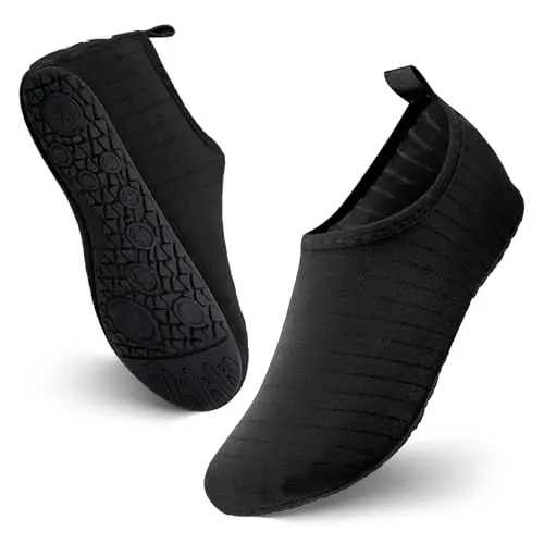 JOTO Quick-Dry Water Shoes for Women & Men | 156 g (5.5 oz) Black - main product image