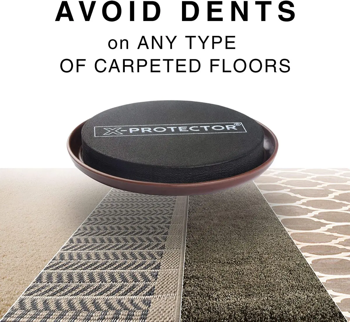 X-Protector Heavy Duty Furniture Sliders for Carpet - 16 PCS 3.5" Round Moving Pads | Protects Floors & Saves Energy - view 3