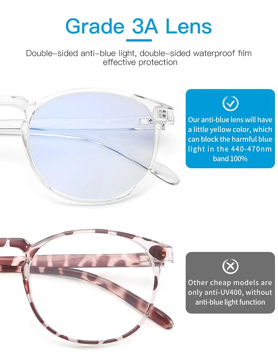 CNLO Blue Light Blocking Glasses Crystal Lightweight Frame Eyeglasses | Anti Eyestrain for Digital Screens - view 4