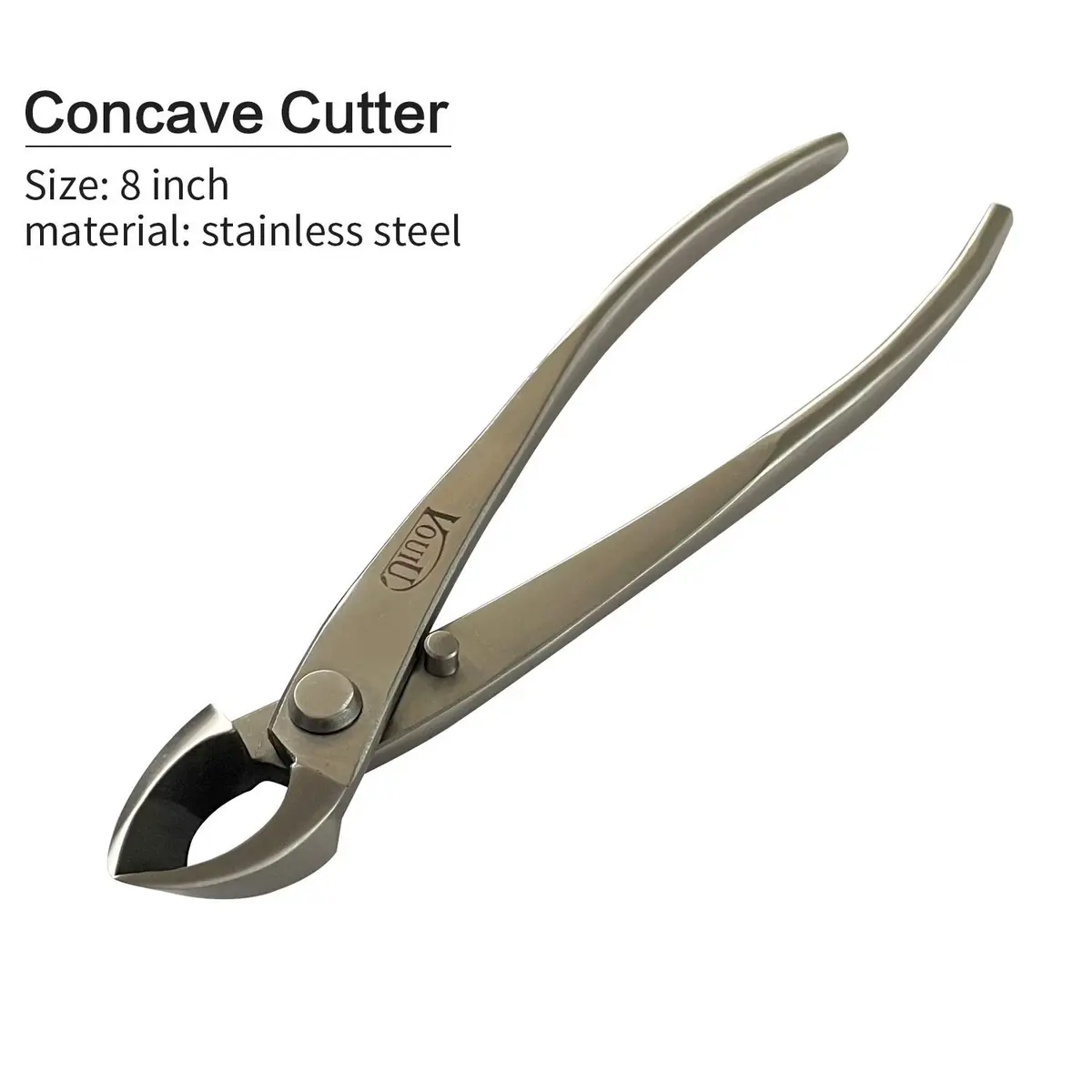 VOUIU 4-Piece Bonsai Tool Set: 8-inch Concave Cutter, Knob Cutter, Trunk Splitter & Scissors | Stainless Steel Blades - view 3