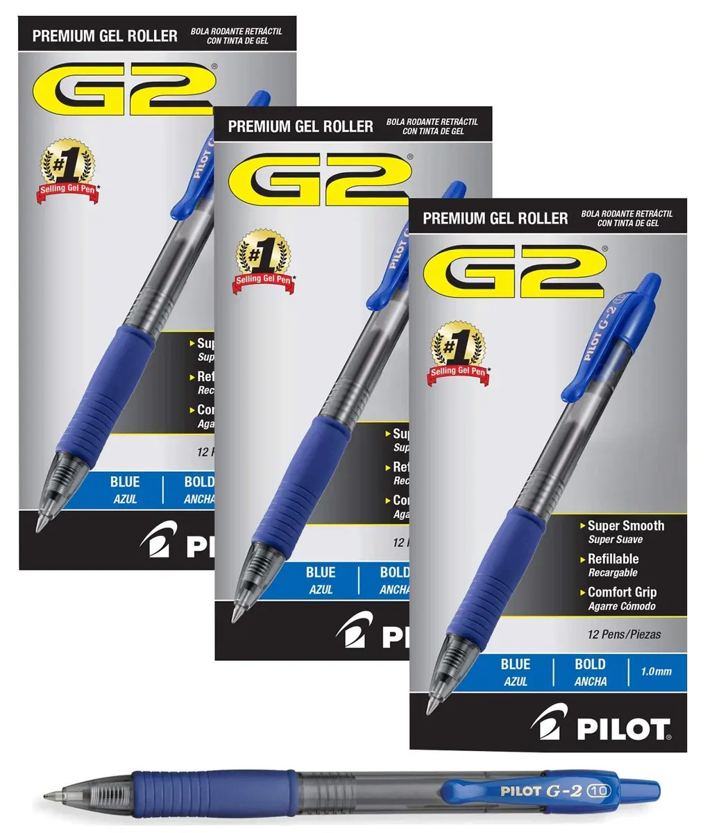 PILOT G2 Retractable Gel Ink Roller Ball Pens Bold Pt 36 Pack | Smooth, Long-Lasting, Refillable - main product image