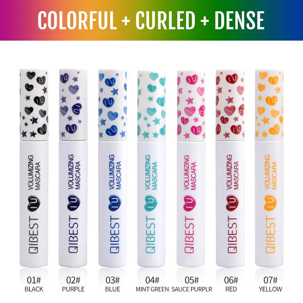 MAEPEOR Colored Mascara Set 7 Pack 0.35 Oz | Waterproof & Smudgeproof, Vegan, Hypoallergenic (70-120 chars) - view 2