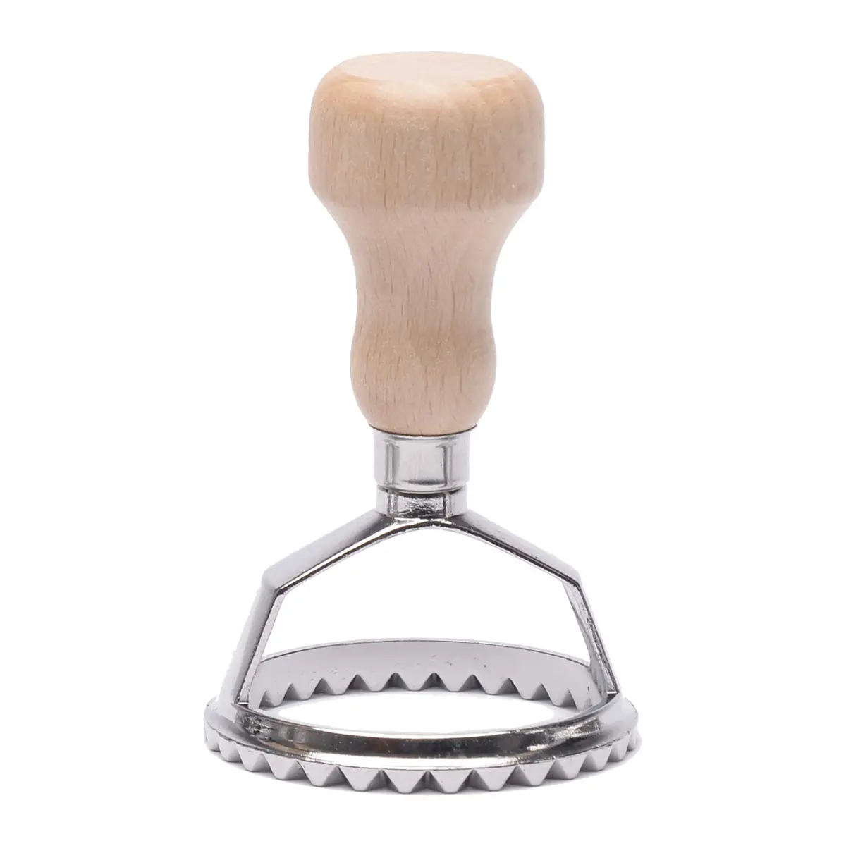 MASTER FENG Ravioli Stamp Maker Cutter with Wooden Handle & Fluted Edges | Perfect for Homemade Pasta (70-120 chars) - view 2