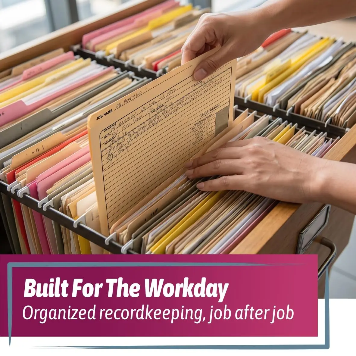 NextDayLabels Job Folders Manila File Jacket 10" x 12" | Heavyweight, Preprinted, USA Made - view 6