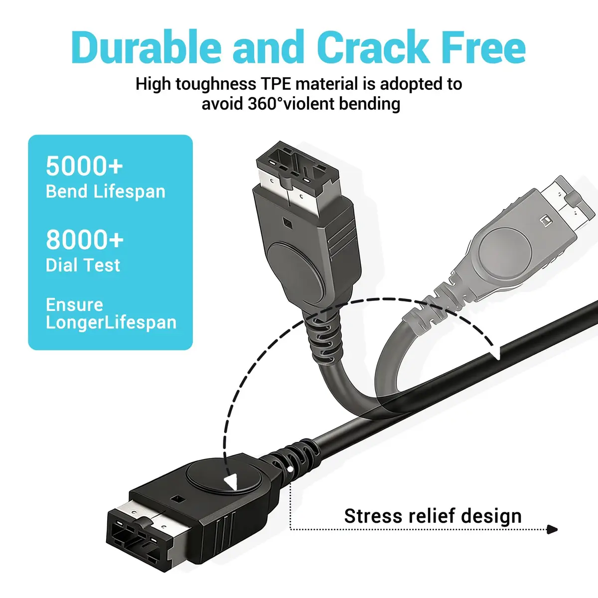 Xahpower Charger for Gameboy Advance sp, GBA SP Charger Cable Cord for Nintendo DS Original Console (120cm) | Fast Charge & Safe - view 5