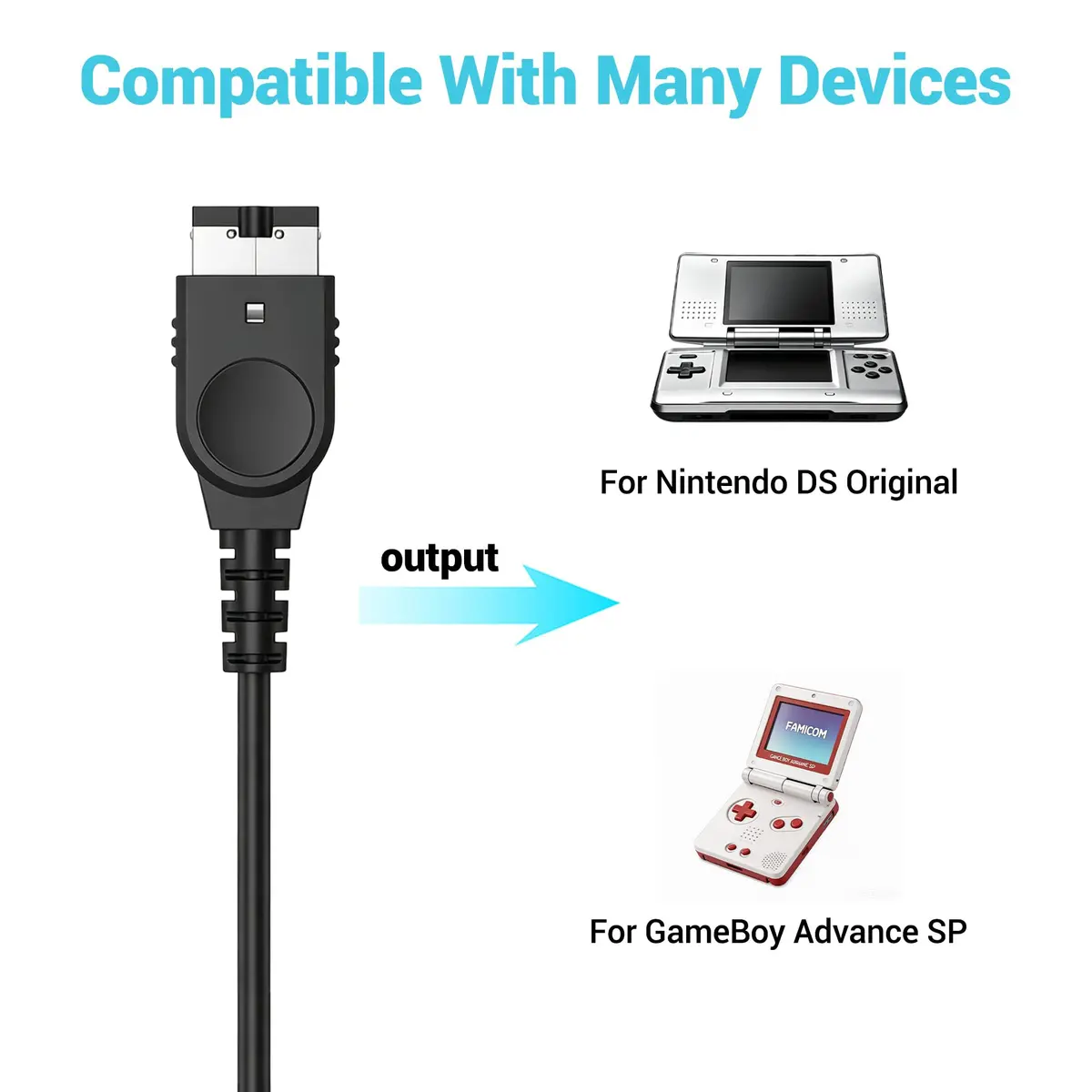 Xahpower Charger for Gameboy Advance sp, GBA SP Charger Cable Cord for Nintendo DS Original Console (120cm) | Fast Charge & Safe - view 2