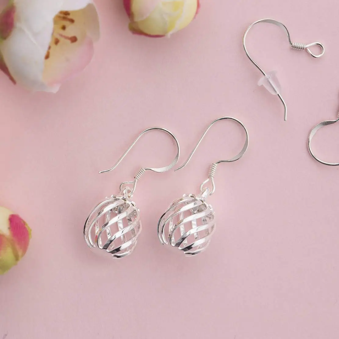 HOLLOSPORT 925 Sterling Silver Earring Hooks 15.5mm (0.61in) | Hypoallergenic Jewelry Making Supplies - view 4