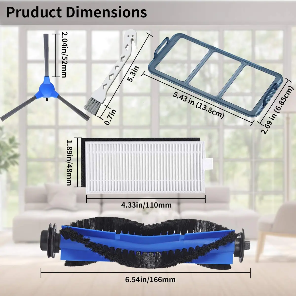 LesinaVac Replacement Parts Kit for RoboVac 11S, 30, 30C, 15C, 12, 35C | Filters & Brushes for Eufy RoboVac - view 3