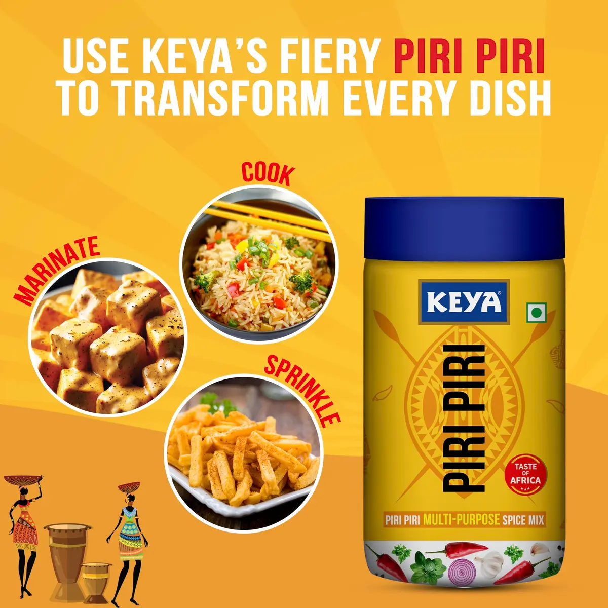Keya Pizza Oregano (70g) & Piri Piri Seasoning (85g) Combo Pack | Italian & Tangy Flavor Boost - view 8
