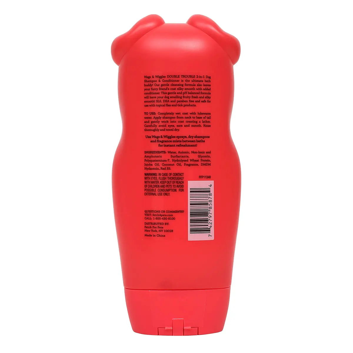 Wags & Wiggles 2-in-1 Dog Shampoo & Conditioner Fruity Watermelon 473ml (16 Fl Oz) | Gentle pH-Balanced Formula for All Dogs - view 6
