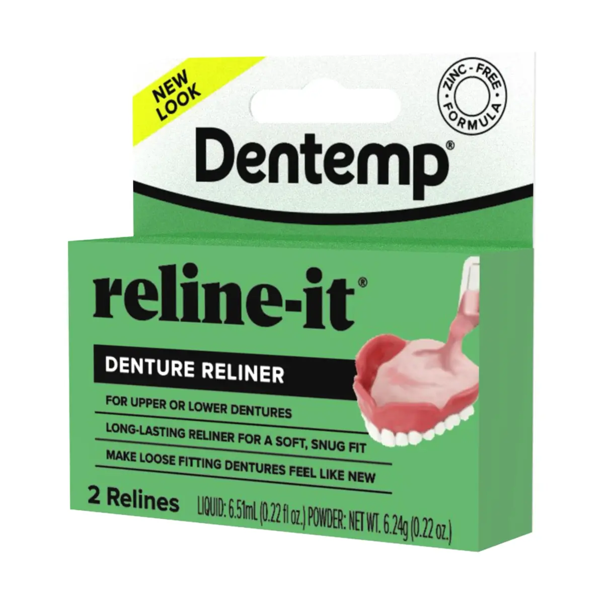 Dentemp Reline-It Denture Reline Kit Advanced Formula 2 Count (Pack of 1) | Custom Fit for Upper & Lower Dentures - view 8